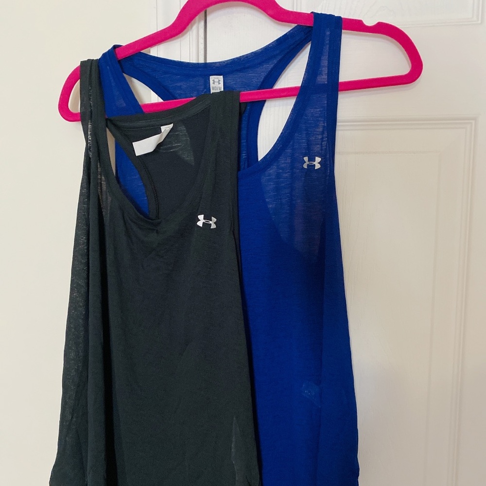 [Under Armour] Black and Blue Tank Duo